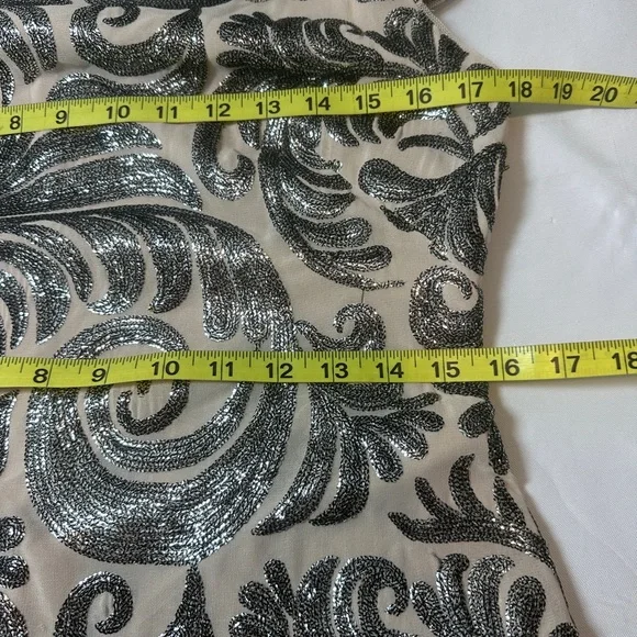 Adrianna Papell Gray and Black Sheath Mini‎ Dress - Picture 7 of 10